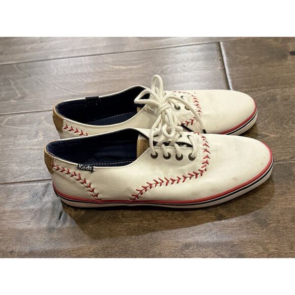 Keds Womens White Round Toe Lace Up Low Top Baseball Shoes Size 6 WF-52476M - Picture 4 of 10